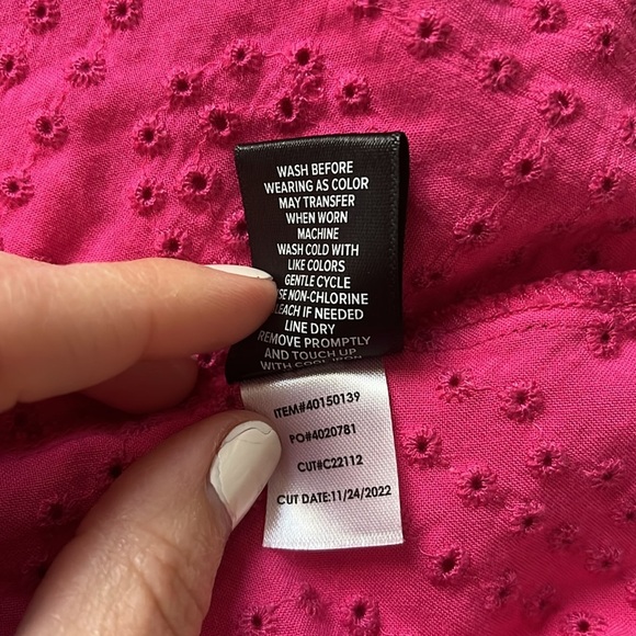 Torrid Eyelet Tank Top Pink Lace Size 3 Ruffle High Neck - Picture 8 of 8